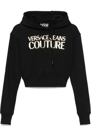 VERSACE Logo-print hoodie