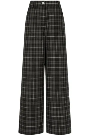 Studio Tomboy Tartan check-pattern wide-leg trousers