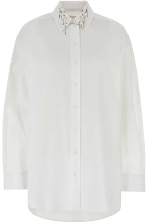 Givenchy Sequin-collar oversize shirt