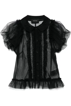 Simone Rocha Ruffled sheer blouse