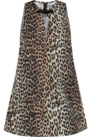 Ganni Animal-print mini dress