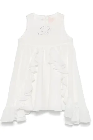 MISS BLUMARINE Crystal-embellished logo dress