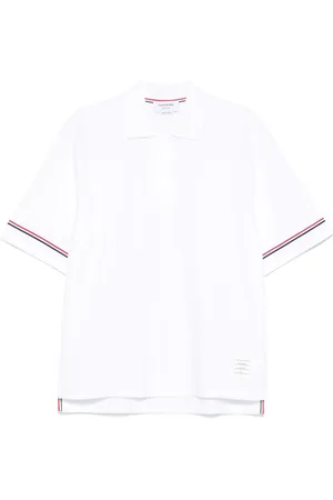 Thom Browne RWB-stripe cotton polo shirt