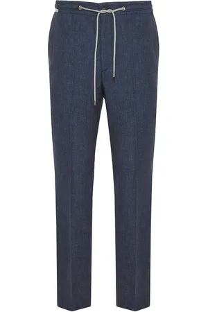 corneliani Drawstring linen trousers