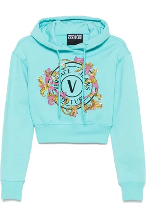 VERSACE Logo-print hoodie