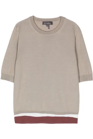 LORENA ANTONIAZZI Crew-neck knitted top