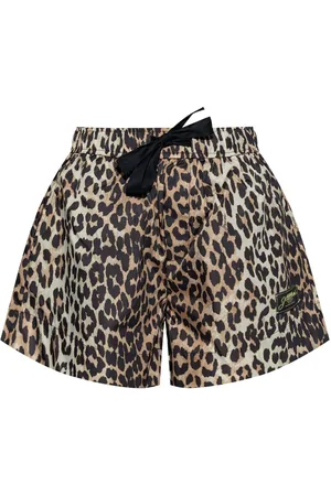 Ganni Leopard-print shorts