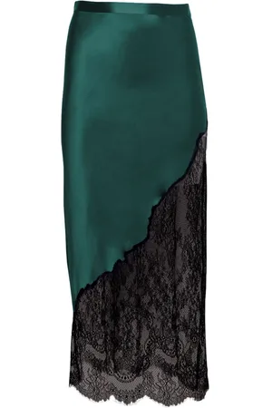 FLEUR DU MAL Scallop midi skirt