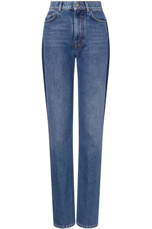 Serafini Two-tone cotton denim jeans