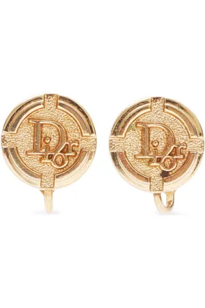Dior 2000s logo clip-on earrings