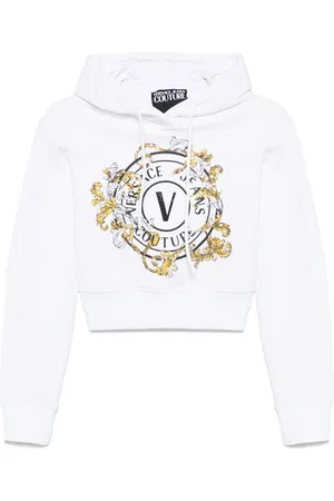 VERSACE Logo-print hoodie
