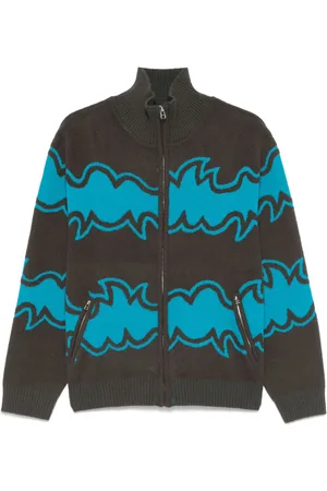 Bluemarble Jacquard zip-up cardigan