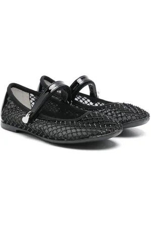 MONNALISA Crystal-embellished ballet flats
