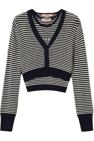 Twin-Set Striped Oval T cardigan