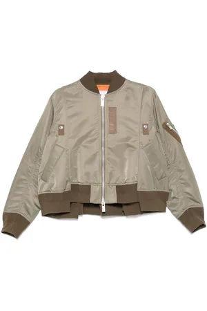 SACAI Pleated bomber jackets