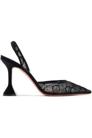 Amina Muaddi 95mm Holli Lace pumps