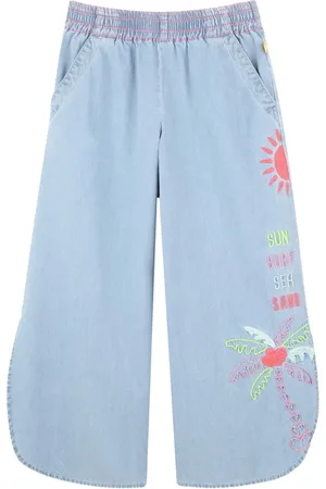 Billieblush Embroidered wide-leg jeans