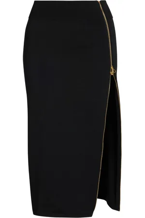 Patou Decorative-zip midi skirt
