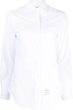 Thom Browne Logo-appliqué cotton shirt