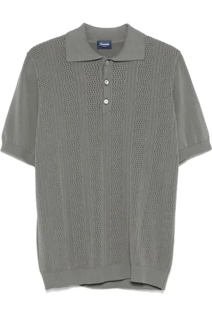 DRUMOHR Pointelle-knit polo shirt