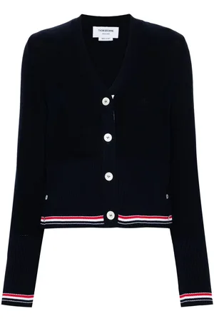 Thom Browne RWB-stripe cotton cardigan