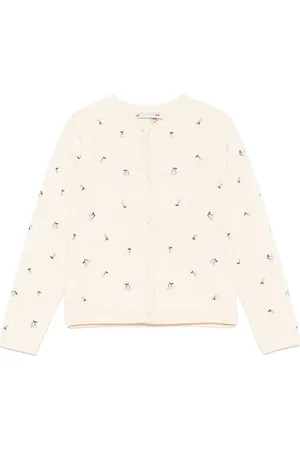 BONPOINT Cherry-embroidered cardigan