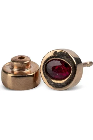 PARTS OF FOUR 18K rose gold-plated sterling silver ruby earring