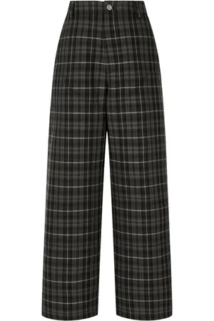Studio Tomboy Tartan-check wide-leg trousers