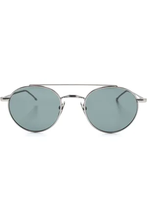 Thom Browne Titanium round sunglasses