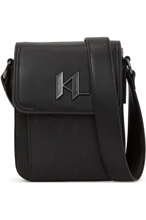 Karl Lagerfeld K/Plak North South perforated messenger bag