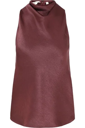 Vince Cowl-neck satin blouse