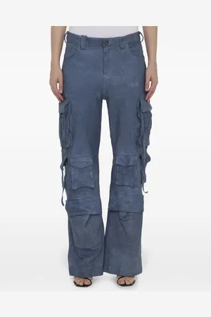 SALVATORE SANTORO Leather cargo trousers