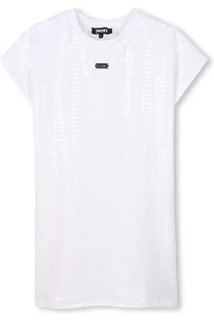 DKNY Sequin-embellished T-shirt dress