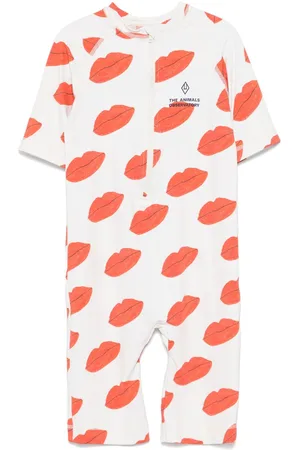 The Animals Observatory Illustration-print sun suit