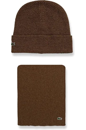 Lacoste Crocodile-appliqué beanie (set of two)