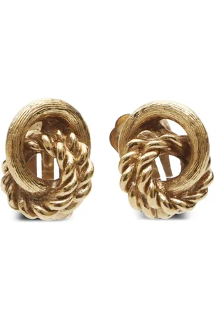 Dior 2000s twist-detail clip-on earrings