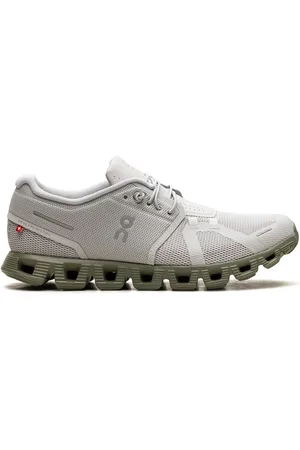 On Running Cloud 5 "Glacier Grey/Reseda Green" sneakers