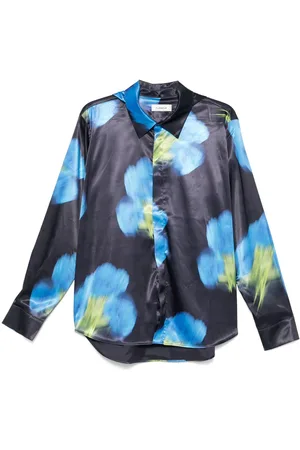 FLÂNEUR Blurred flower hooded shirt