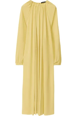 Fabiana Filippi Draped-collar long-sleeve dress