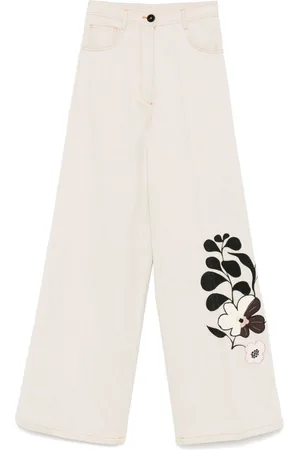 FORTE FORTE Floral-embroidered trousers