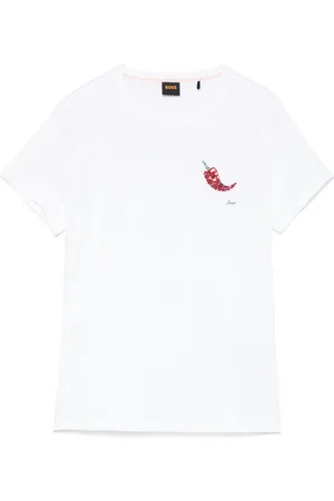 HUGO BOSS Chilli pepper-embellished T-shirt