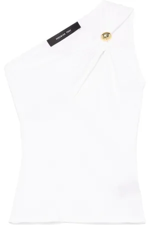 FEDERICA TOSI Jewel-detail one-shoulder top