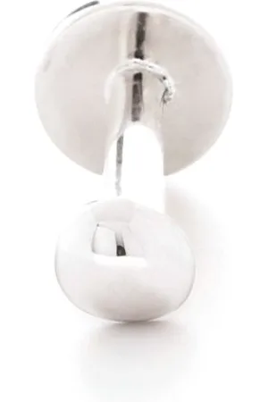 Monica Vinader 14kt white gold Nura Mini Pebble single earring