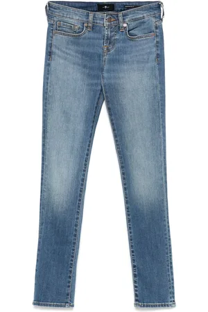 7 for all Mankind Low-rise skinny jeans