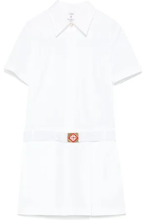 Casablanca Pleated cotton mini dress