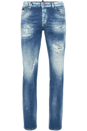 Philipp Plein Smiley face-appliqué jeans
