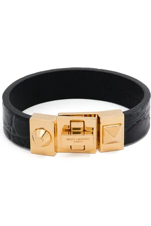 Saint Laurent Twist-lock leather bracelet