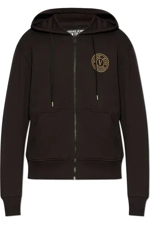 VERSACE Logo-embroidered hoodie