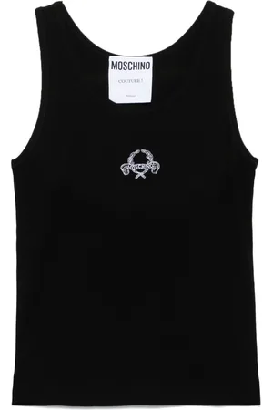 Moschino Logo-embroidered top