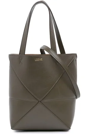 Loewe 2023 Mini Leather Puzzle Fold Tote satchel